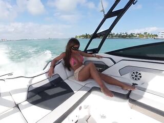 Bikini Tease on a boat