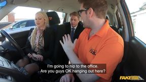 Fake Driving School Husband and Wife revive their sexual feelings by fucking in a car