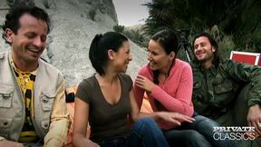 mountain mayhem: vanessa & claudia s outdoor dp orgy