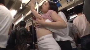 Sneaky Japanese Bus Job with Komine Hina