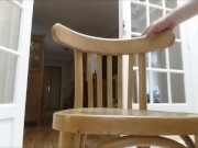 Straight hole after ass fuck sucks and shoots huge butt plug without hands