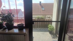 Fucking in front of an opened door