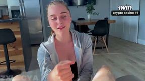 Making the hottest, dirty-talking step-sister's acquaintance rail your weenie with the hottest blowjob and messy talk, all gripped in 60fps HD porn!