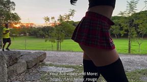 Strangers spotted me in a park &mdash;  wearing a mini skirt and no panties