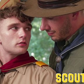 ScoutBoys Hung uniformed scoutmaster, Jordan Starr barebacks twink