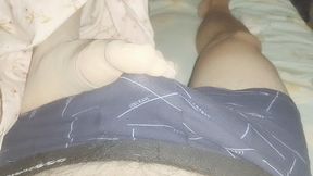 Asian close-up pantyhose footjob series 58