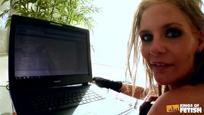 two dirty girls swallow cum after getting all fuck holes screwed in hot foursome