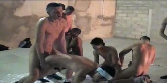 Amazing gang bang in Paris with a lot of boys