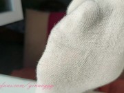 blue eyed brunette enjoys the sun and birds singing, foot fetish, socks fetish, your fetish-GinnaGg
