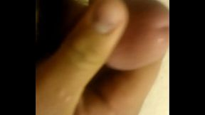 jacking off while standing and thinking about sex with his crush