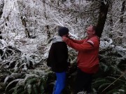 Snow day! We love outdoor sex! Check us out on OnlyFans