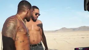 Naughty slut gets her BBC fantasy in the desert