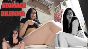 Stomach dilemma in the bathroom !