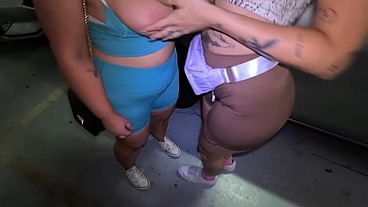 ALEXIS DOWN UNDER X KIKI ISOBEL PUBLIC CAR PARK THROATPIE AND CUMSWAP