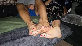 Showing off our soft lotioned up soles for your pleasure