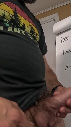 Anatomy lesson video turns into an accidental demonstration of male orgasm   Clip 1