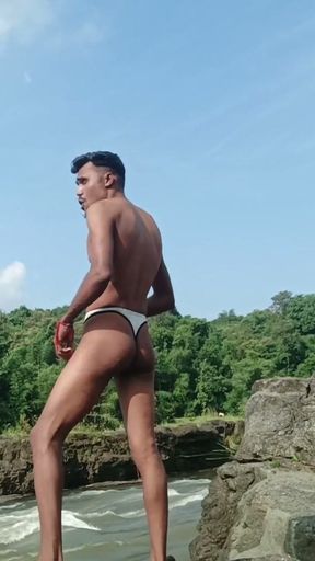 Big cock man jordiweek on riverside Advanture   Clip 1