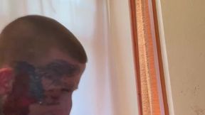 Ebony step mom getting her ass ATE by White Step Son While his dad is in the next room