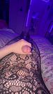 Solo femboy in bodysuit masturbait