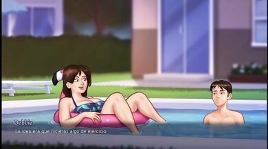 Summer Heat Stepson Stepsmom Poolside Big Tits HD