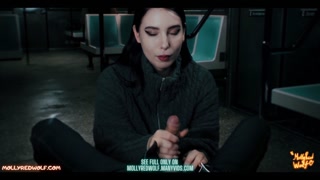 Student girl sucked dick of stranger on train - MollyRedWolf