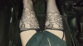 Sarah Very Sexy Cranking & Pedal Pumping in Garter Stockings - Full