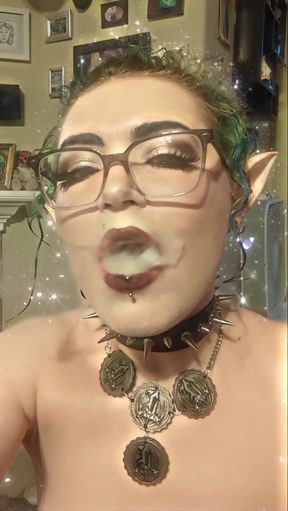 Smoking in costume