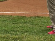 I jerk-off and cum on a public baseball infield diamond