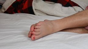 Dylan gets comfy for foot worship (4k)