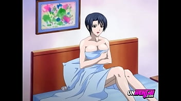 Hot MILF caught sneaking blowjob while big-titted anime stepmom gets fucked
