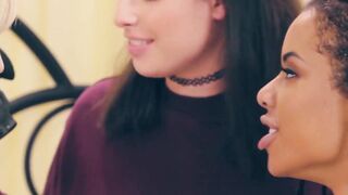 "Casey-Calvert &amp; KiraNoir Lesbian Panties Eating Fingering Orgasm"