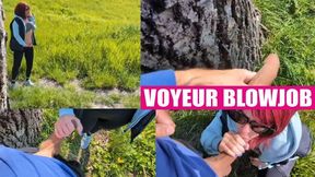 Faccio un pompino a un guardone in campagna