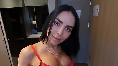 Trans Latina loves IR BBC anal action in her big booty