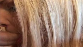 Blonde with amazing body slides on a hard cock until she gets a cream pie