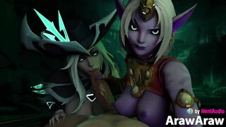 Miss Fortune & Soraka Head (with Sound) 3d Animation ASMR Animated League of Legends ORAL SEX