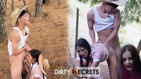 part 1: emma and timy fuck in the forest while i enjoy watching them