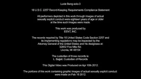 Natural big tit blonde Lucie shows off her body