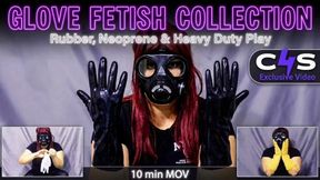 Gloves: Vinyl, Latex, Rubber & SCUBA Glove Fetish with Gas Mask - 10 Min MOV