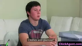 Gorgeous european agent fucks client