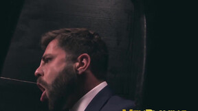 Suited Hector De Silva had his prick sucked before fucking the warm hole of Josh