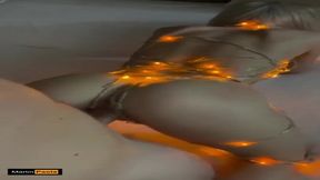 Christmas tree turns into a hottie and gives a hot 4K oral