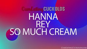 Hanna Rey's cuckold gets a close up cum shot to the face