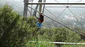 Felicity Feline Gets Ass Up Tower in LA