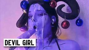 DEVIL FILLED WITH CUM PASSIONATELY GIVES BLOWJOBS