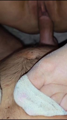 Memorable moment from &quot;Hot MILF in Old Socks Asks for Cum in Her Pussy&quot;