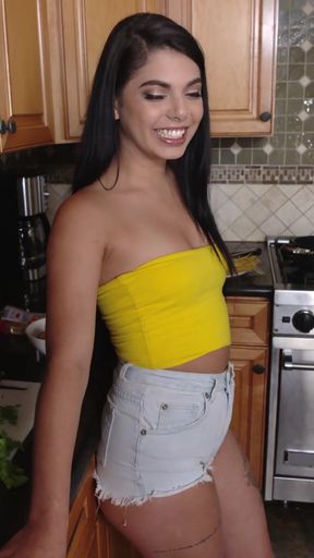 POV - Surprise Housemate Gina Valentina Shows Her Pornstar Skill