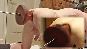 Double camera action with a dildo and a fuck machine