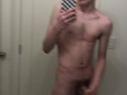 19 year old Jesse Gold jerks his hairy cock
