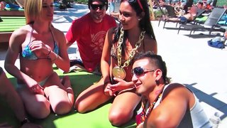 Outgoing sluts having wild orgy with some very handsome guys