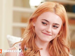 Tiny teen Gracey Snow jerks off stepdad's rod and screws him hard with her wett snatch